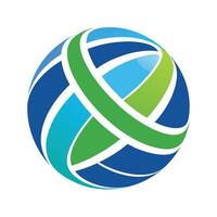 Abstract globe icon logo vector