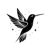 Symbol of Hummingbird Logo Silhouette Icon Design vector
