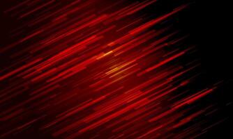 Technology futuristic background striped lines with light effect on dark red background. vector