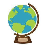 Globe with stand for classroom and school vector