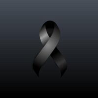black ribbon with dark background vector
