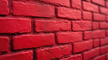 Close-up of a red brick wall with a shallow depth of field photo