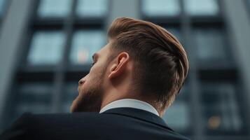 Visionary Entrepreneur Contemplating Growth Strategies for the Future photo