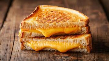 Mouth Watering Grilled Cheese Sandwich with Melted Cheese Layers photo