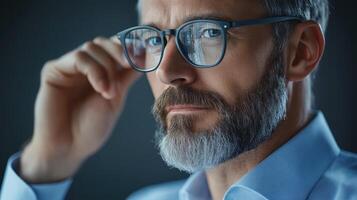 Business Leader Analyzing Growth Focused Mindset and Strategy photo