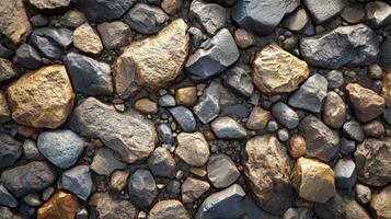 Stone texture showing variety of colors and shapes photo