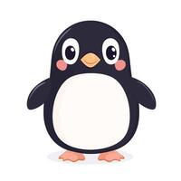 a penguin standing on a white background vector
