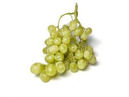 Seedless green grape isolated on white background photo