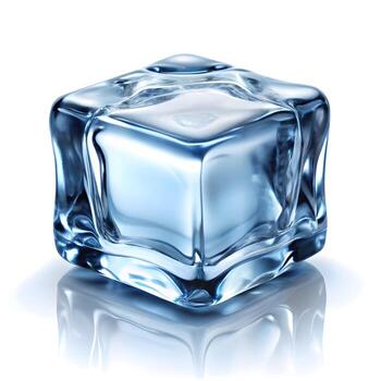 ice cube isolated on white background photo