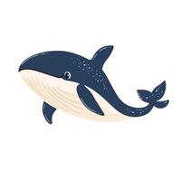 a whale with a blue and white pattern vector