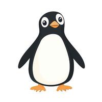 a penguin standing on a white background vector