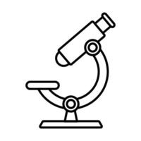 Microscope for biology science learning icon, Outline symbol icon. Editable stroke. vector