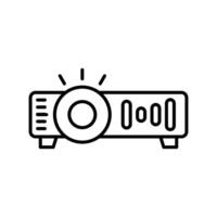 Projector for watch the movie or study learning icon, Outline symbol icon. Editable stroke. vector