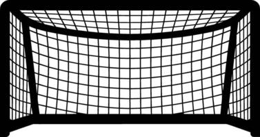 A black and white silhouette of a hockey net vector