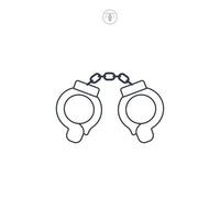 Cuffs icon symbol illustration isolated on white background vector