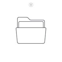 File Folder icon symbol illustration isolated on white background vector