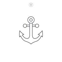 Anchor icon symbol illustration isolated on white background vector