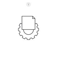 System settings icon symbol illustration isolated on white background vector