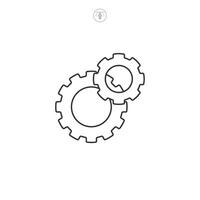 Settings and Cog Wheel icon symbol illustration isolated on white background vector