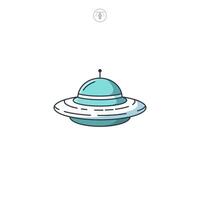 UFO icon symbol illustration isolated on white background vector