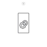 Application setting icon symbol illustration isolated on white background vector