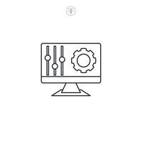 Customization option icon symbol illustration isolated on white background vector