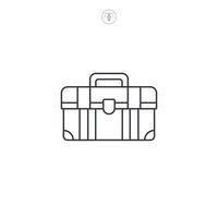 Toolbox icon symbol illustration isolated on white background vector