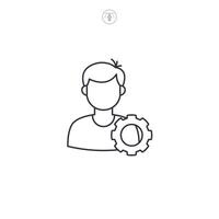 User settings, Account setting icon symbol illustration isolated on white background vector