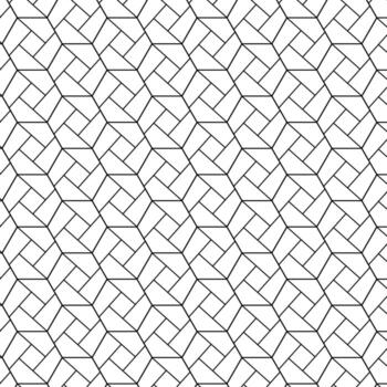 Simple Line Pattern, Geometric Patterns Of Hexagons, White Background vector