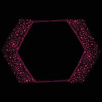 Hexagon Frame With Sprinkles Of Love vector