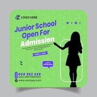 Professional Admission Post Design Or Square Study Web Banner vector