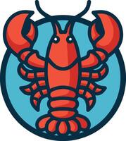 Lobster Circular Illustration Design vector