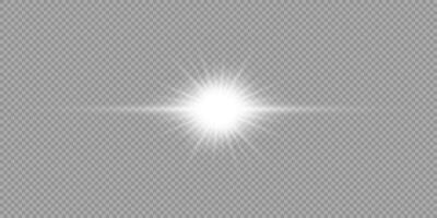 White horizontal light effect of lens flares vector