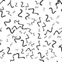 Seamless pattern with sketch squiggle vector