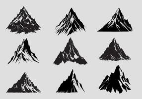 Mountain Silhouette Collection Set design vector
