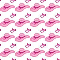 Seamless pattern with hats and bows. illustration. vector