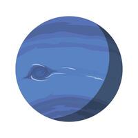 Illustration of Neptune, the fourth-largest planet in the Solar System, the third-most-massive planet, and the densest giant planet. vector