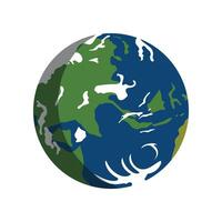 Illustration of Earth, the only world in the solar system with liquid water on the surface. vector