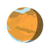 The red planet in the solar system, Mars. vector
