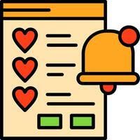 Wishlist Notification Icon Design vector