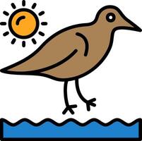 Sandpipers Icon Design Symbol vector