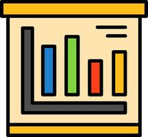 a chart icon with a bar chart vector