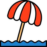 Parasol Icon Design Symbol vector