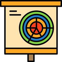 Radar Pie Chart Icon Design Symbol vector