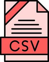 CSV Icon Design vector