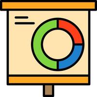 Donut Chart Icon Design Symbol vector