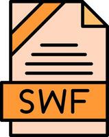 SWF Icon Design vector