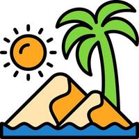 Sand dunes Icon Design Symbol vector