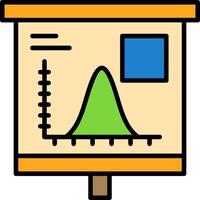 Bell Curve on Graph Icon Design Symbol vector