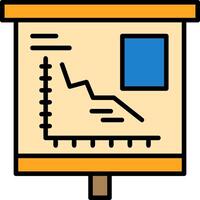 Declining Line Graph Icon Design Symbol vector